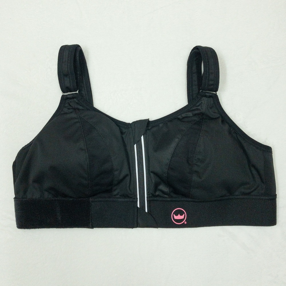 Shefit Ultimate Sports Bra Womens 1Luxe Black High Impact Front Zip Adjustable